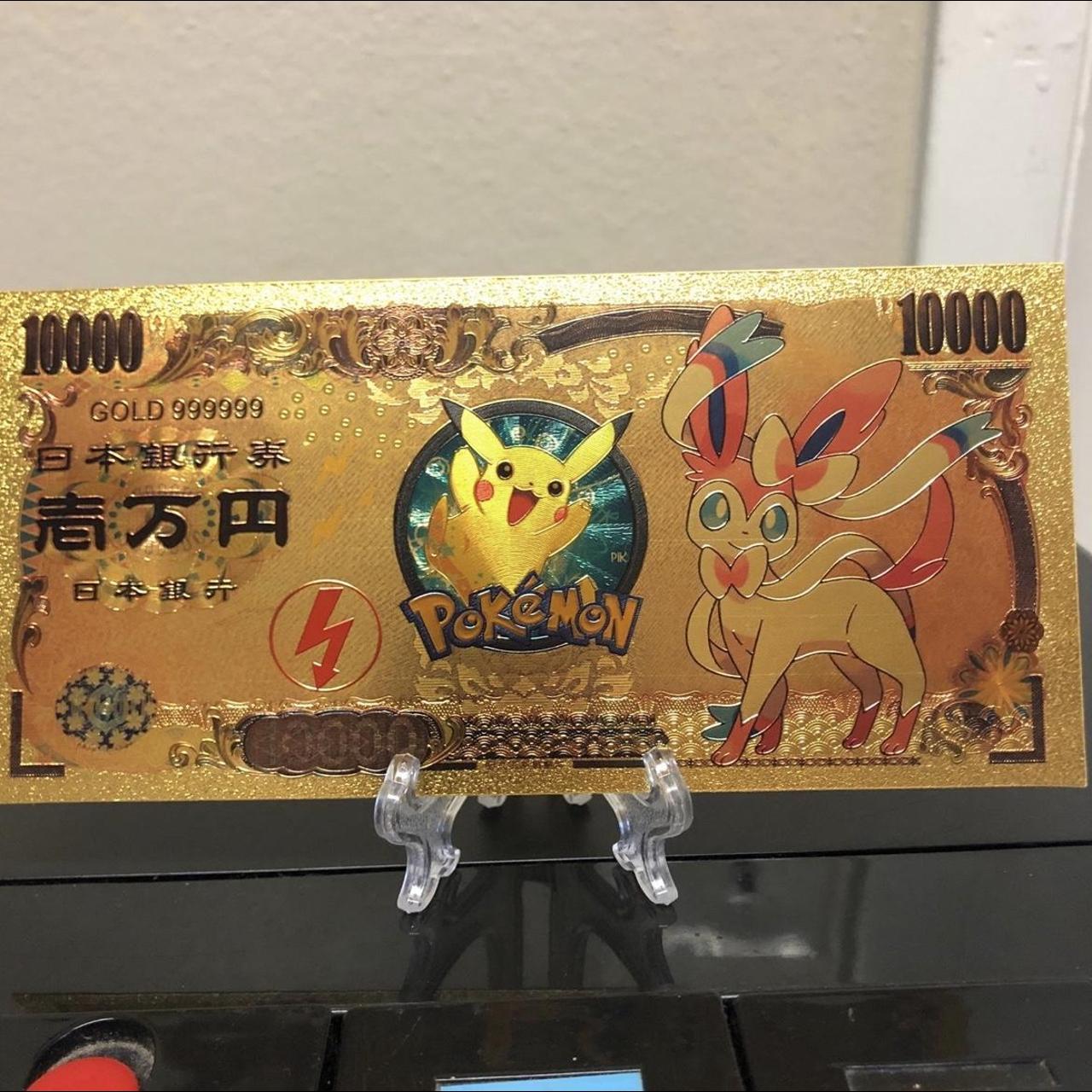 Eevee (Pokémon) 24k Gold Plated Banknote (Not real - Depop