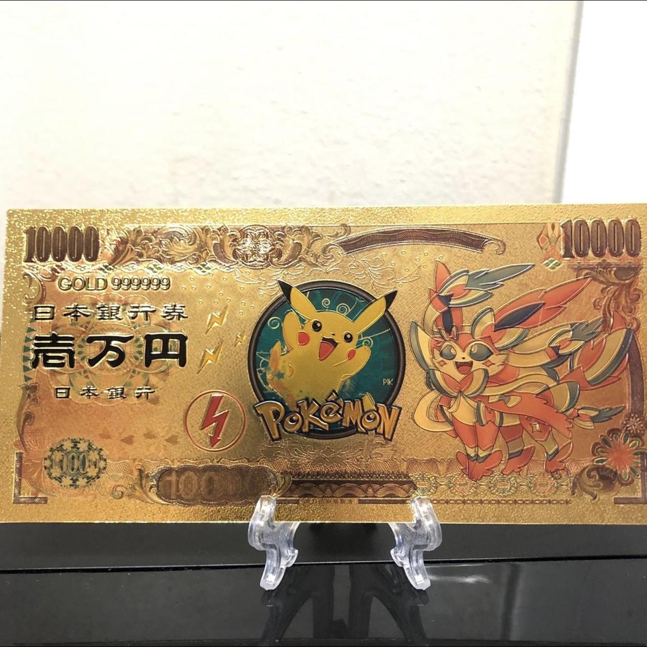 Eevee (Pokémon) 24k Gold Plated Banknote (Not real - Depop