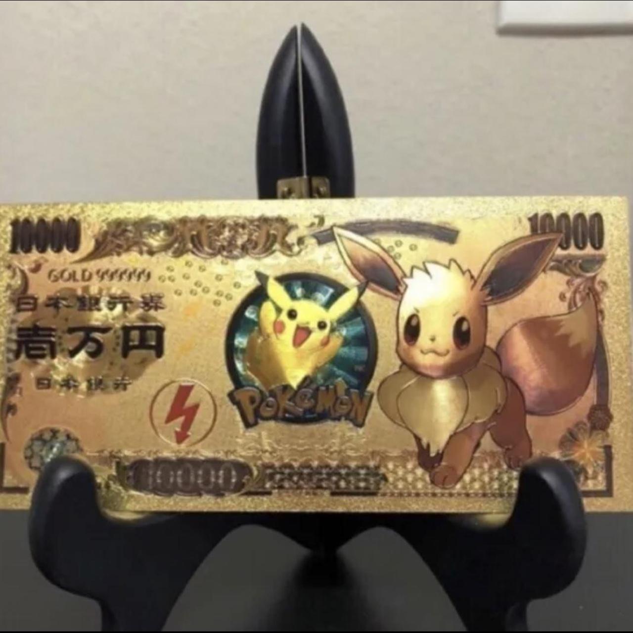 Eevee (Pokémon) 24k Gold Plated Banknote (Not real - Depop