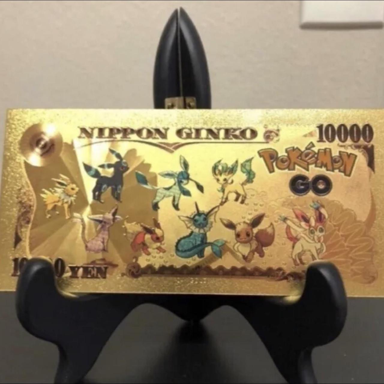 Eevee (Pokémon) 24k Gold Plated Banknote (Not real - Depop