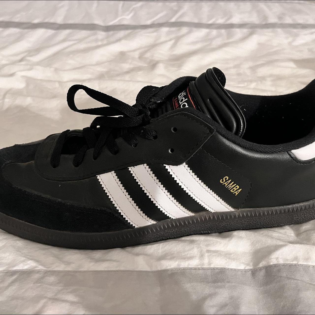 black Adidas sambas 80$ (negotiable) Size US mens... - Depop