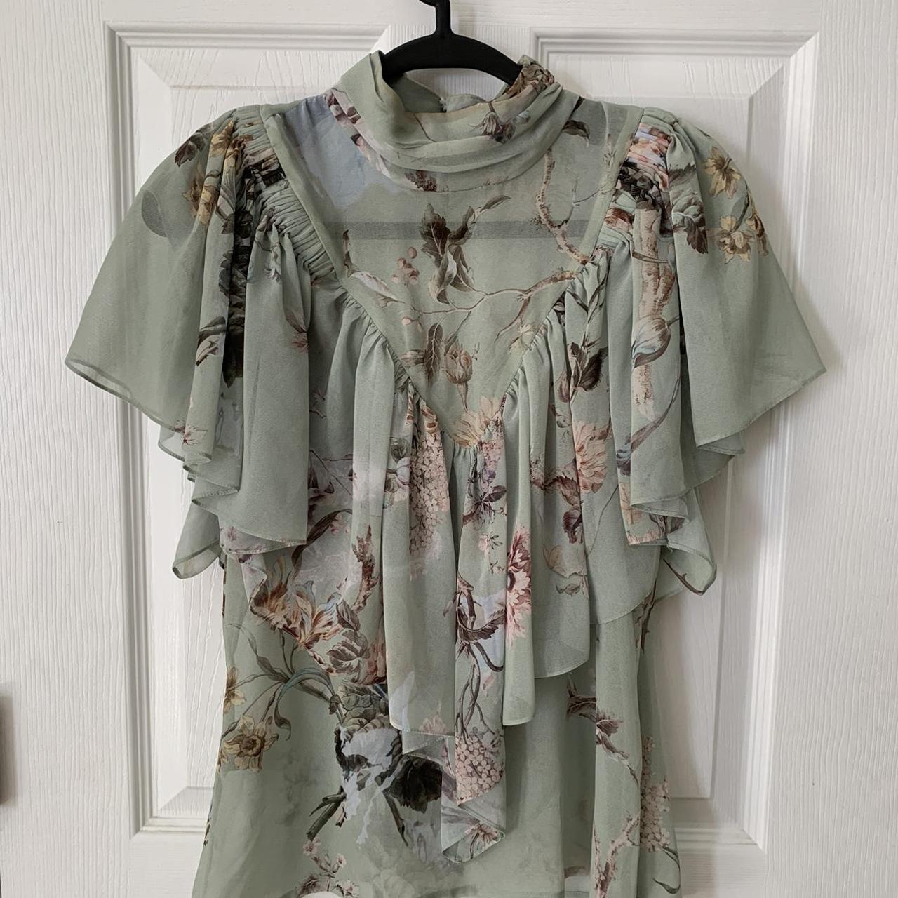 Preen Women's Green and Pink Blouse (2)