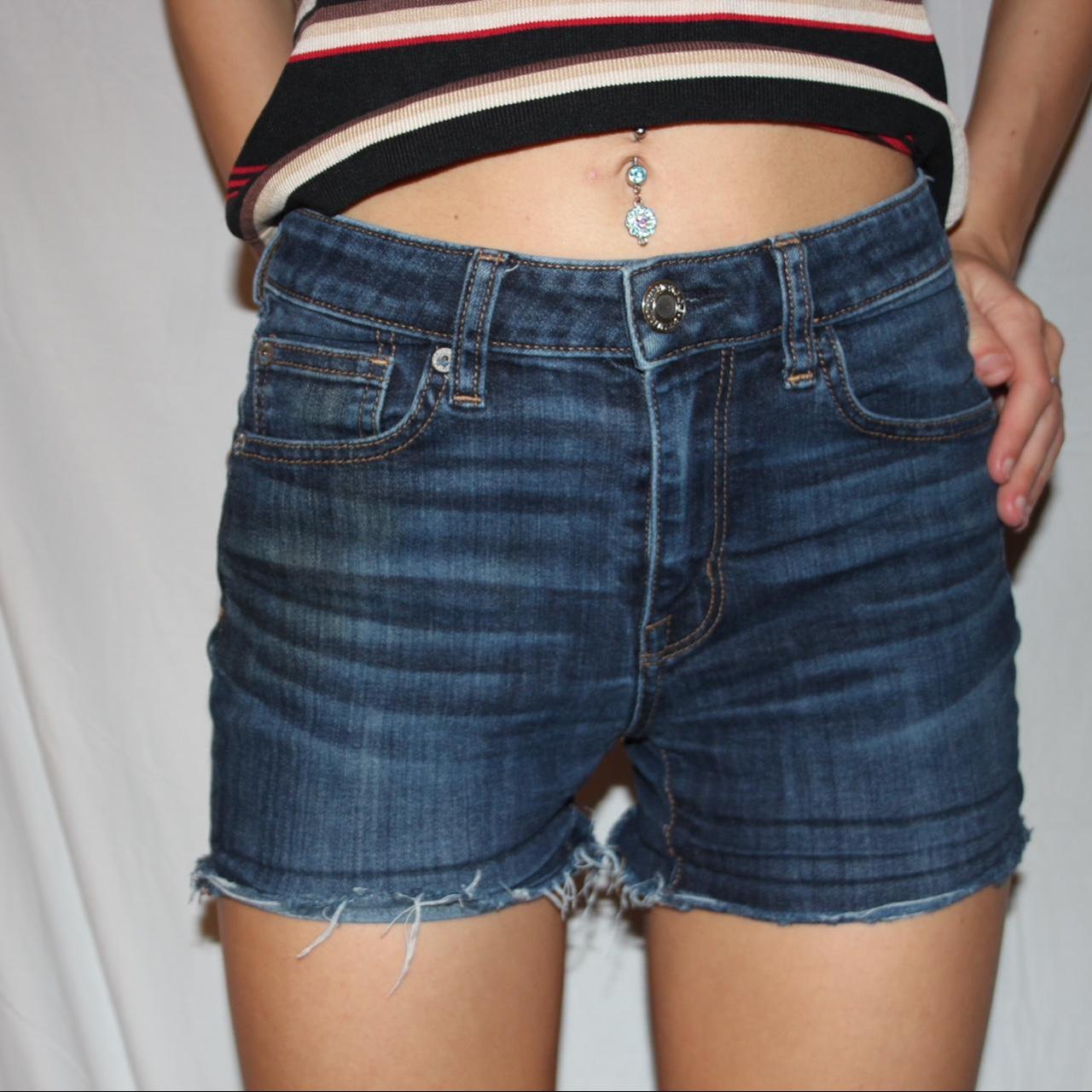 American Eagle Outfitters Women's Blue and Navy Shorts