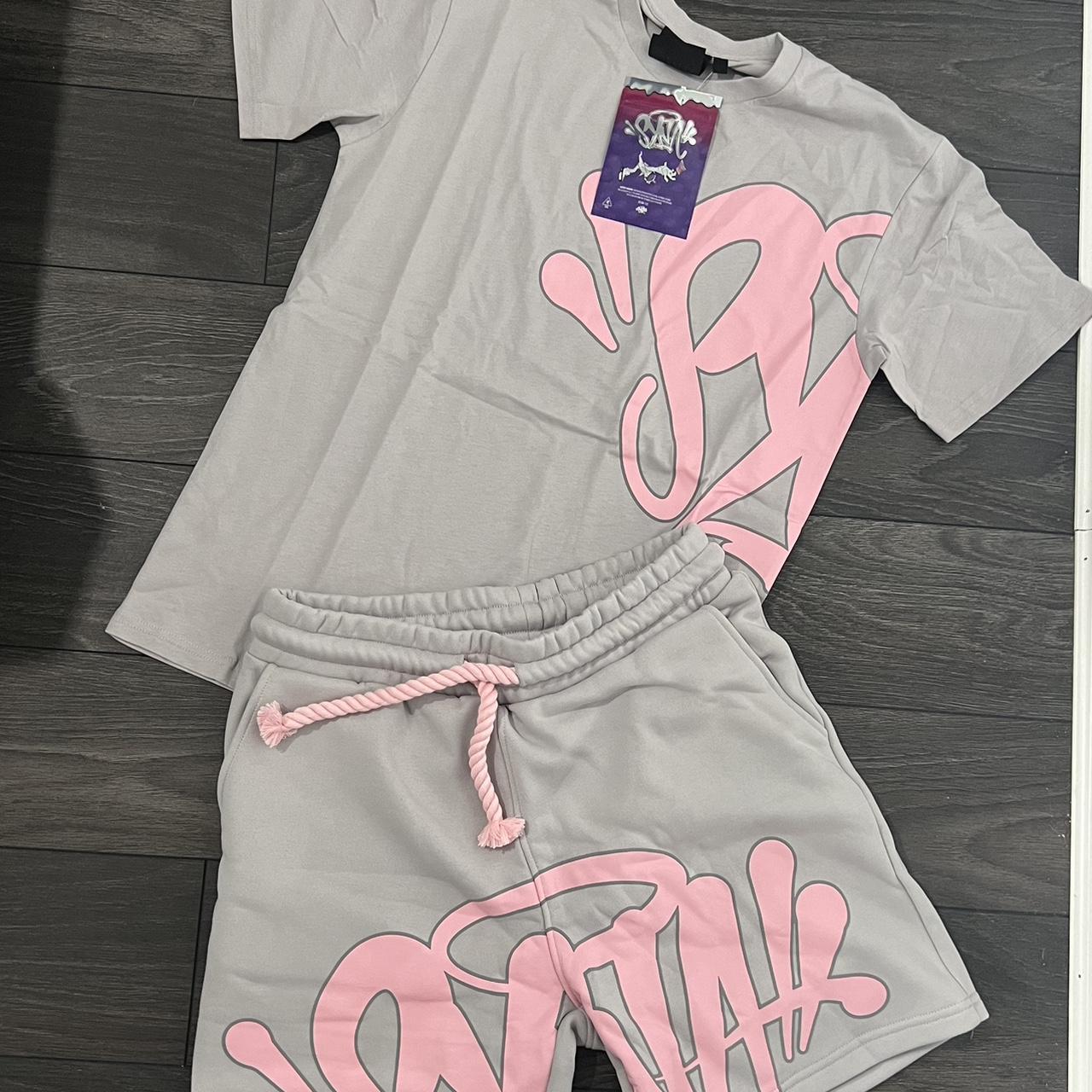 Syna world short set Grey and pink Brand new... - Depop