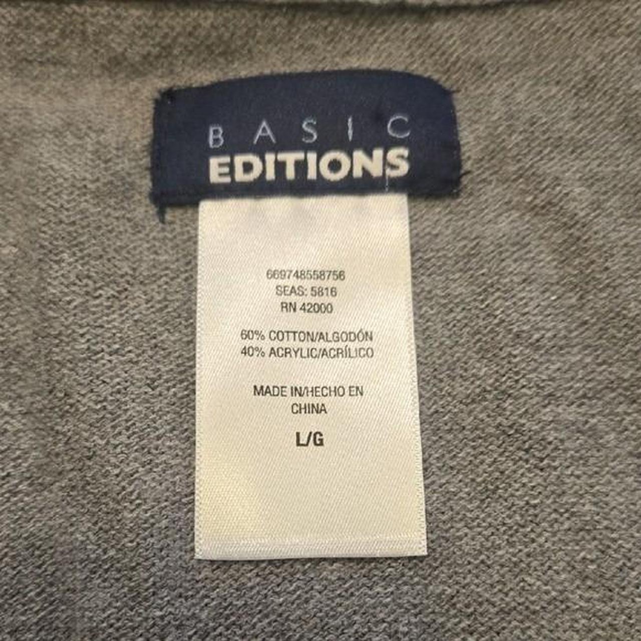 Basic Editions Men's Cardigan - Grey - L – Basic … - image 2