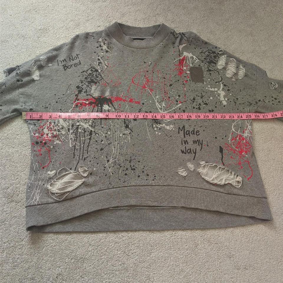 Paint splatter jumper on sale zara