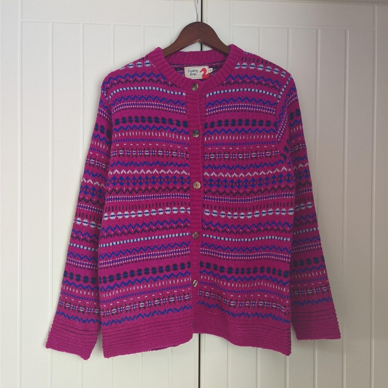 EWM Country Rose fairisle cardigan. Label size