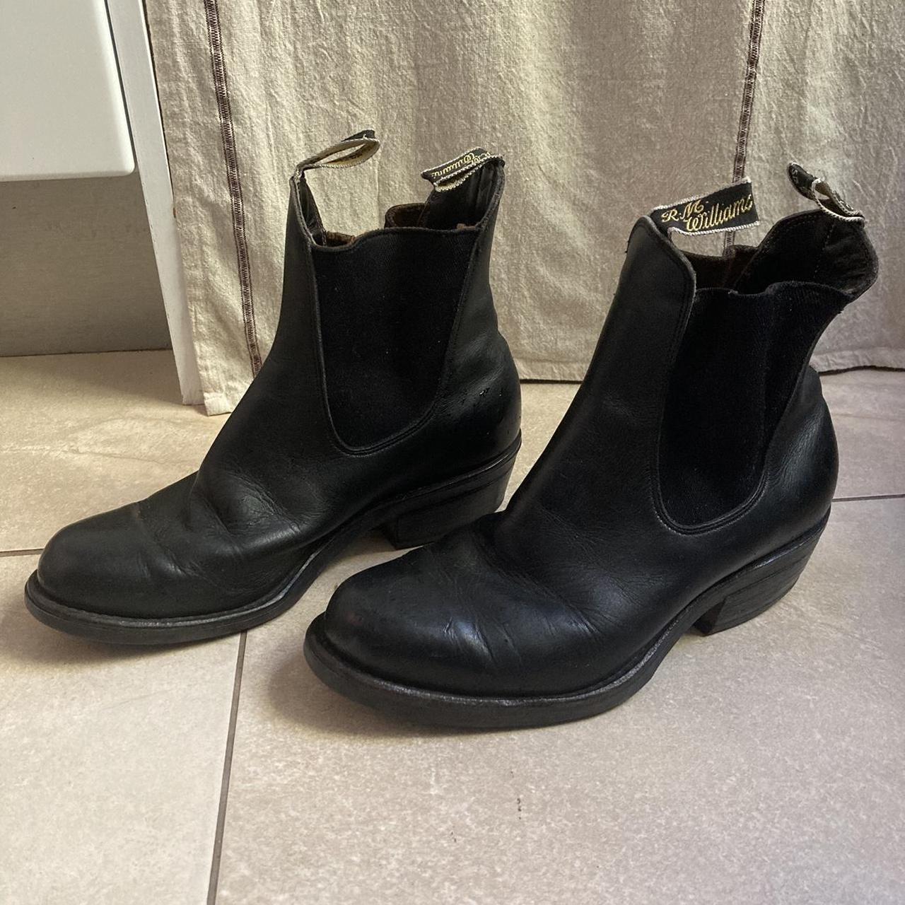 RM Williams Women's Black Boots Depop