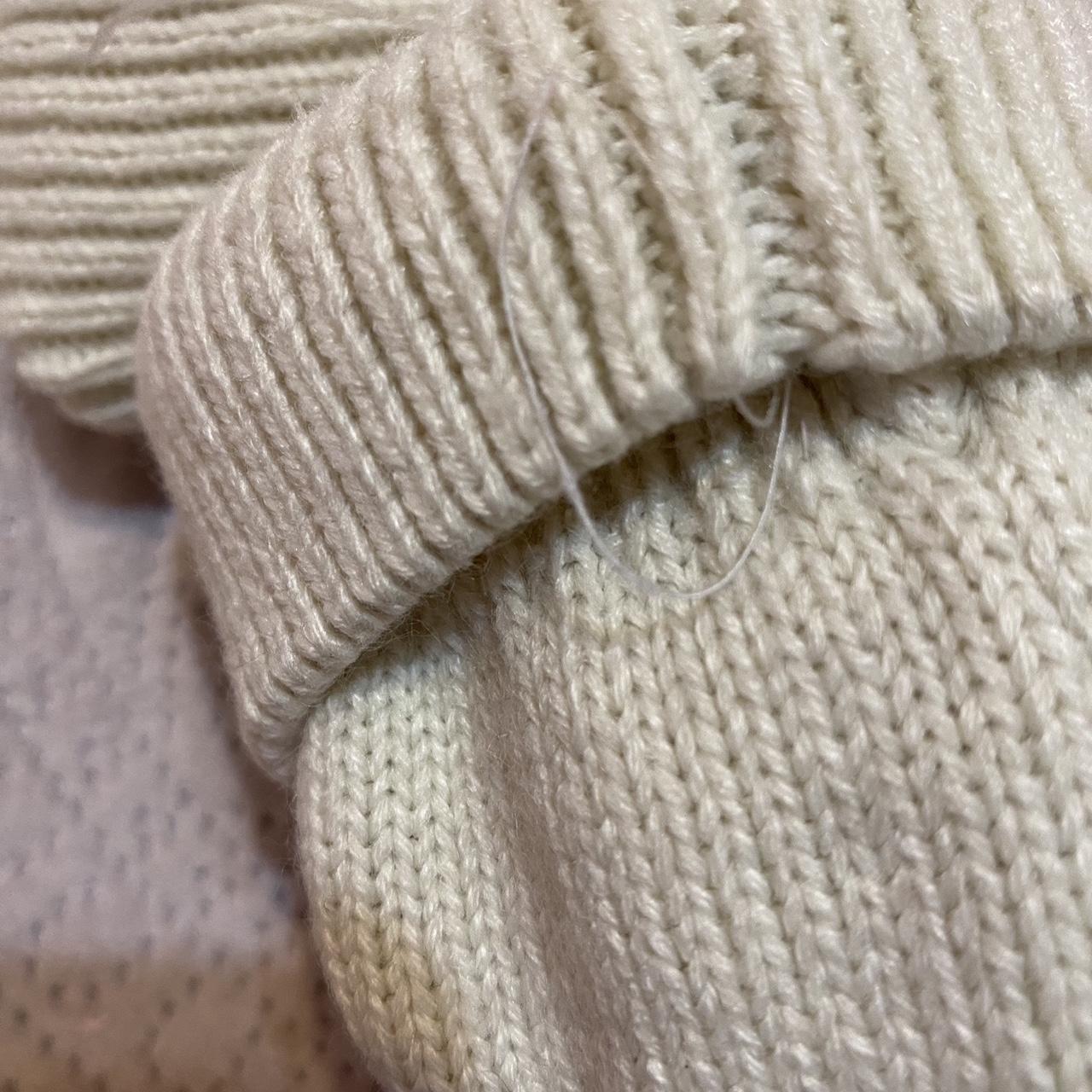 cream leg warmers. some flaws, slightly pulled... - Depop