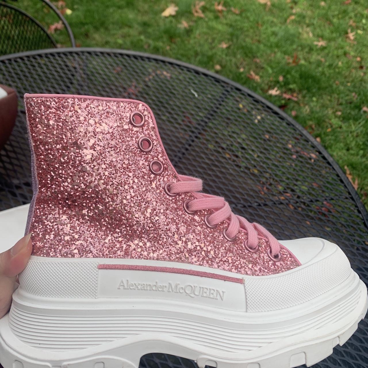alexander mcqueen glitter boots