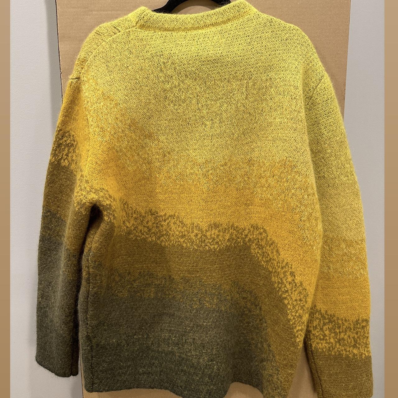 ERL Yellow Gradient Mohair Bowy Sweater, Like New/