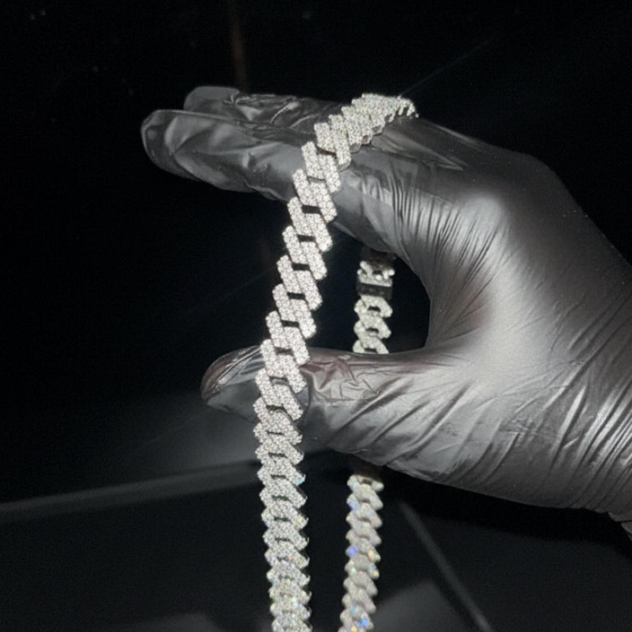 Moissanite Men's Bracelet - Silver – moissanite c… - image 6