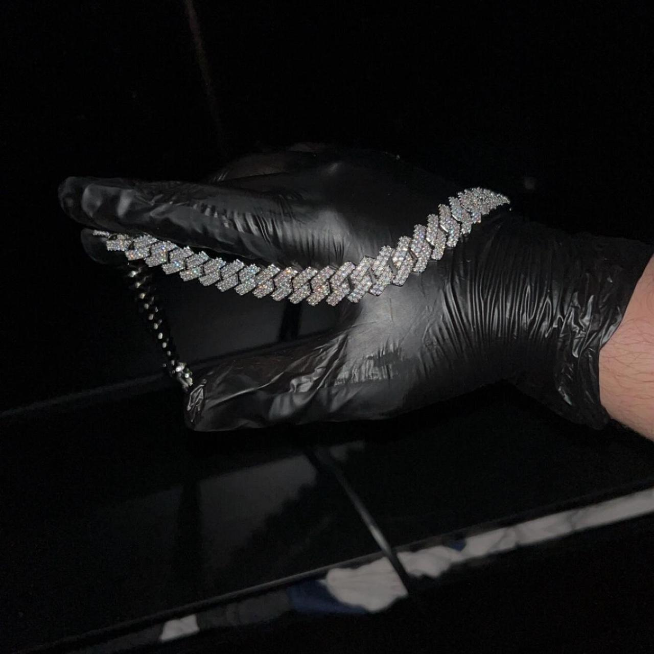 Moissanite Men's Bracelet - Silver – moissanite c… - image 7