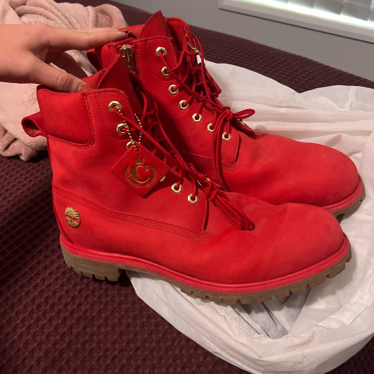 Red and hot sale gold timbs