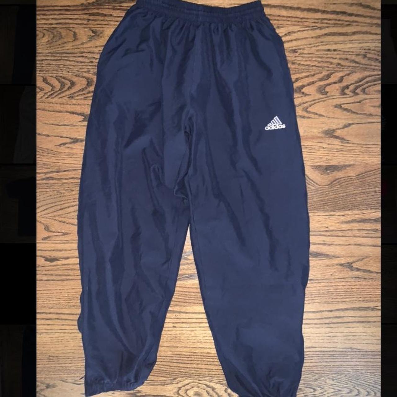 Adidas Gray and Black Baggy Sweatpants #Adidas - Depop