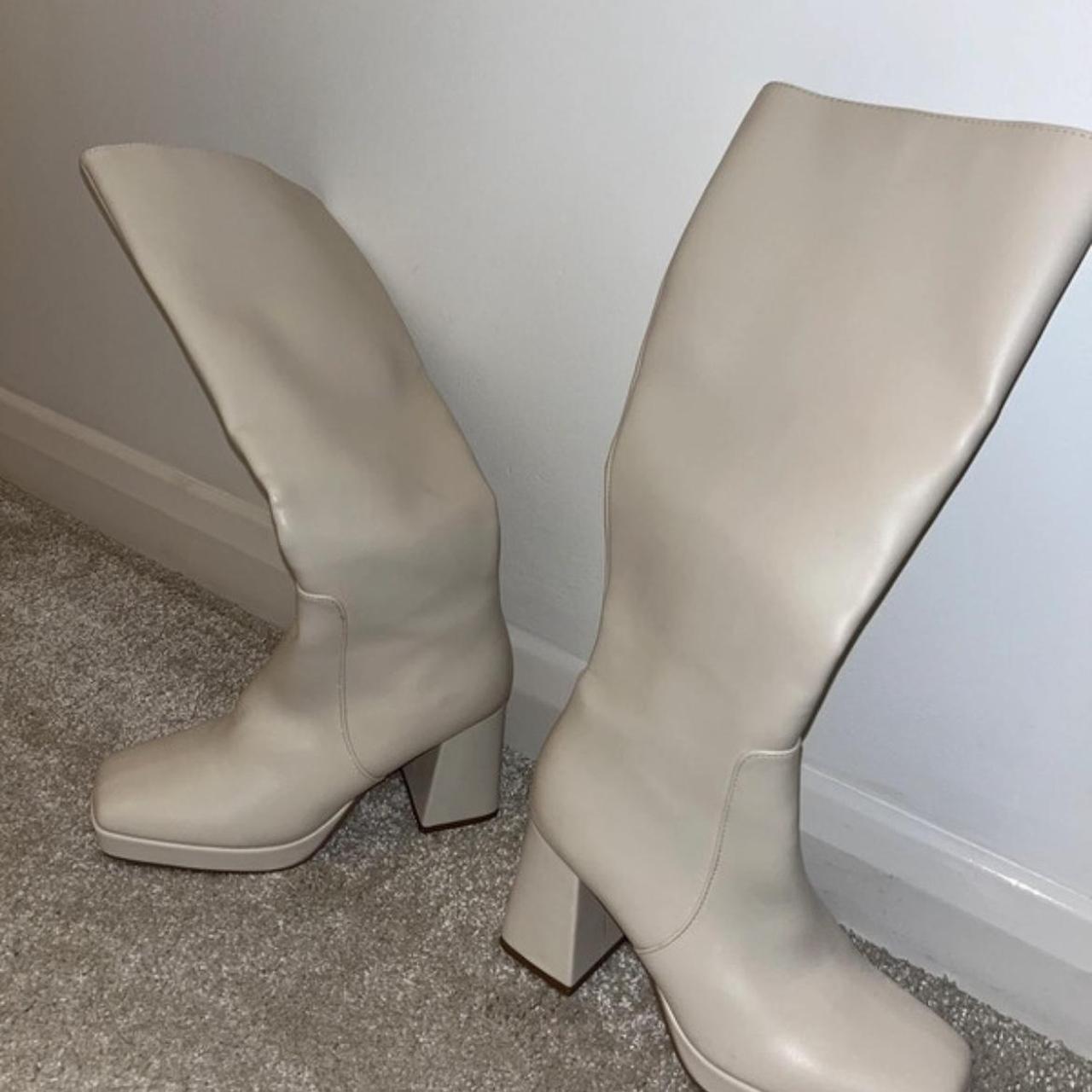 womens cream boots uk