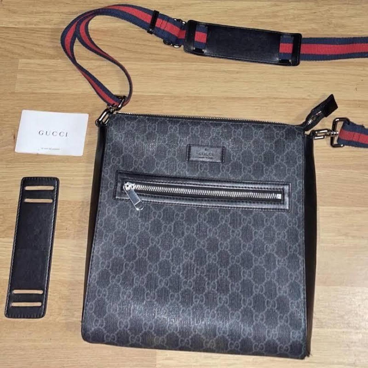 Gucci GG Black Messanger Bag Pouch Delivery will... - Depop