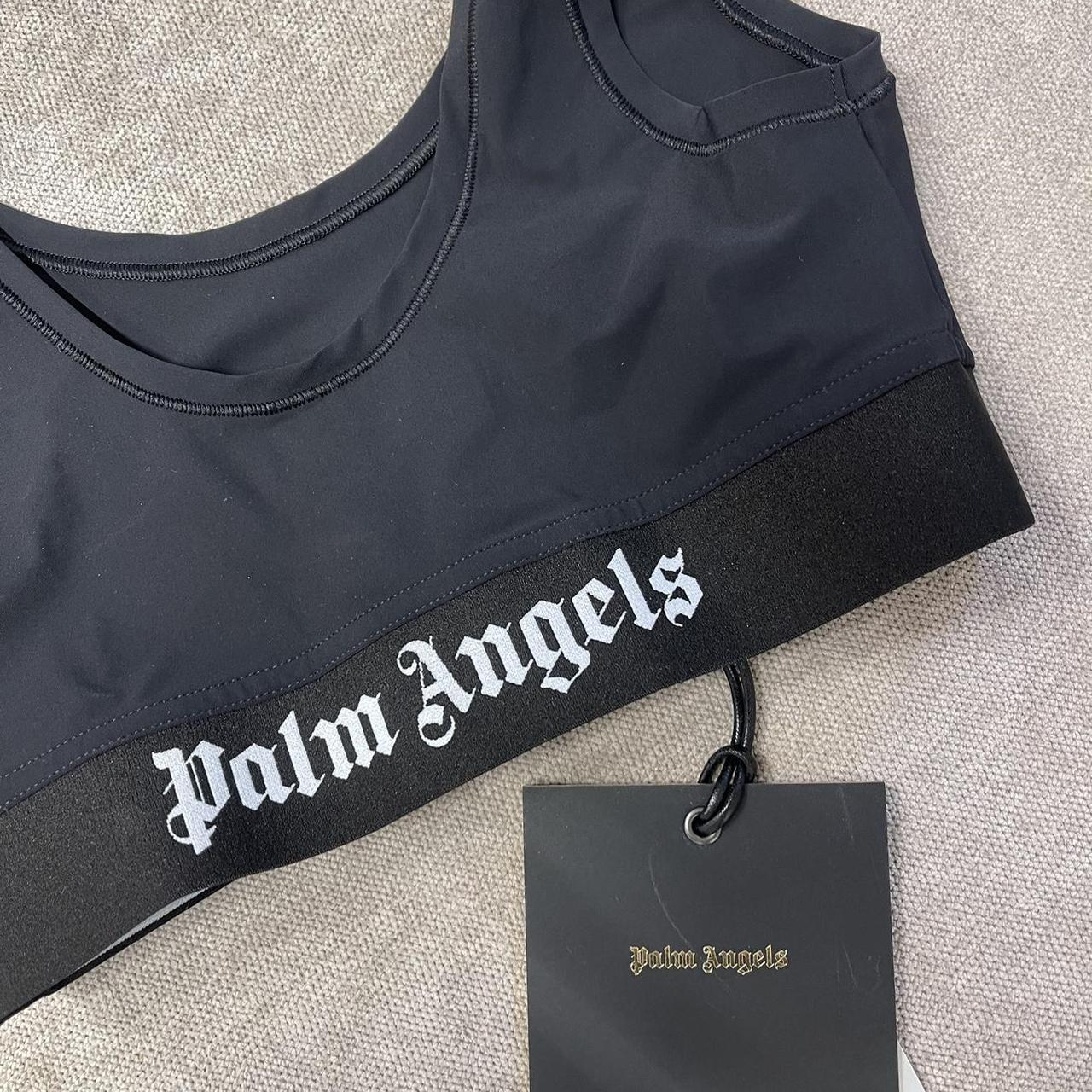 PALM ANGELS LOGO SPORTS BRA WOMENS - Made in Italy - Depop