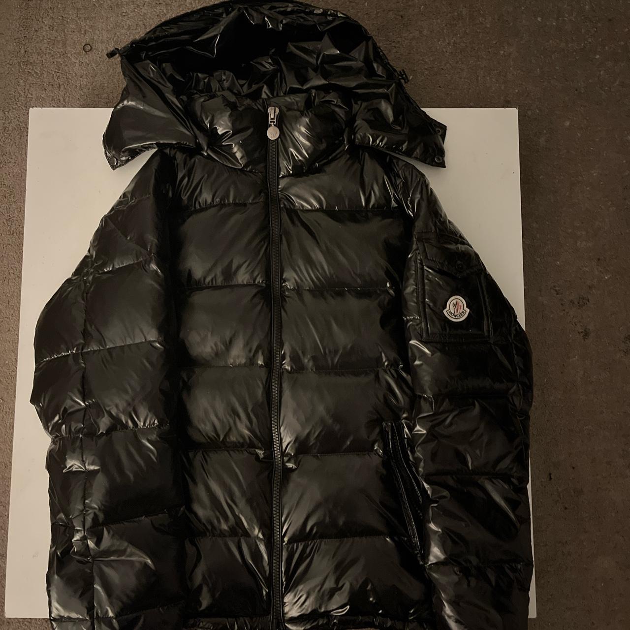 MENS MONCLER MAYA JACKET BLACK LARGE FRESH BARLEY... - Depop