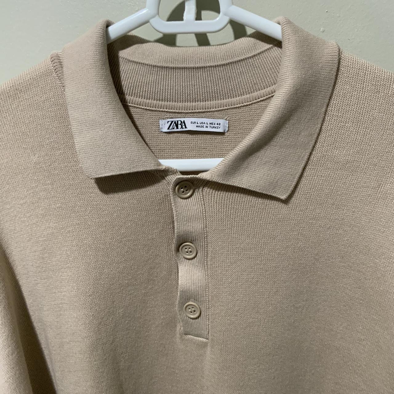 Zara Men's Tan Polo-shirts | Depop