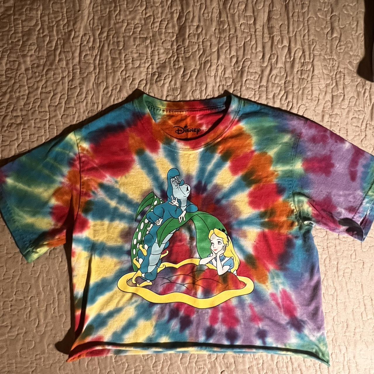 Cute Tie Dye Alice In Wonderland Disney Top Disney Depop