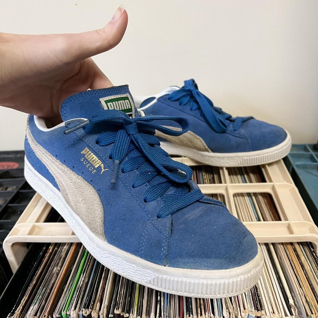 BLUE SUEDE PUMA CLASSICS Well loved, but still... - Depop