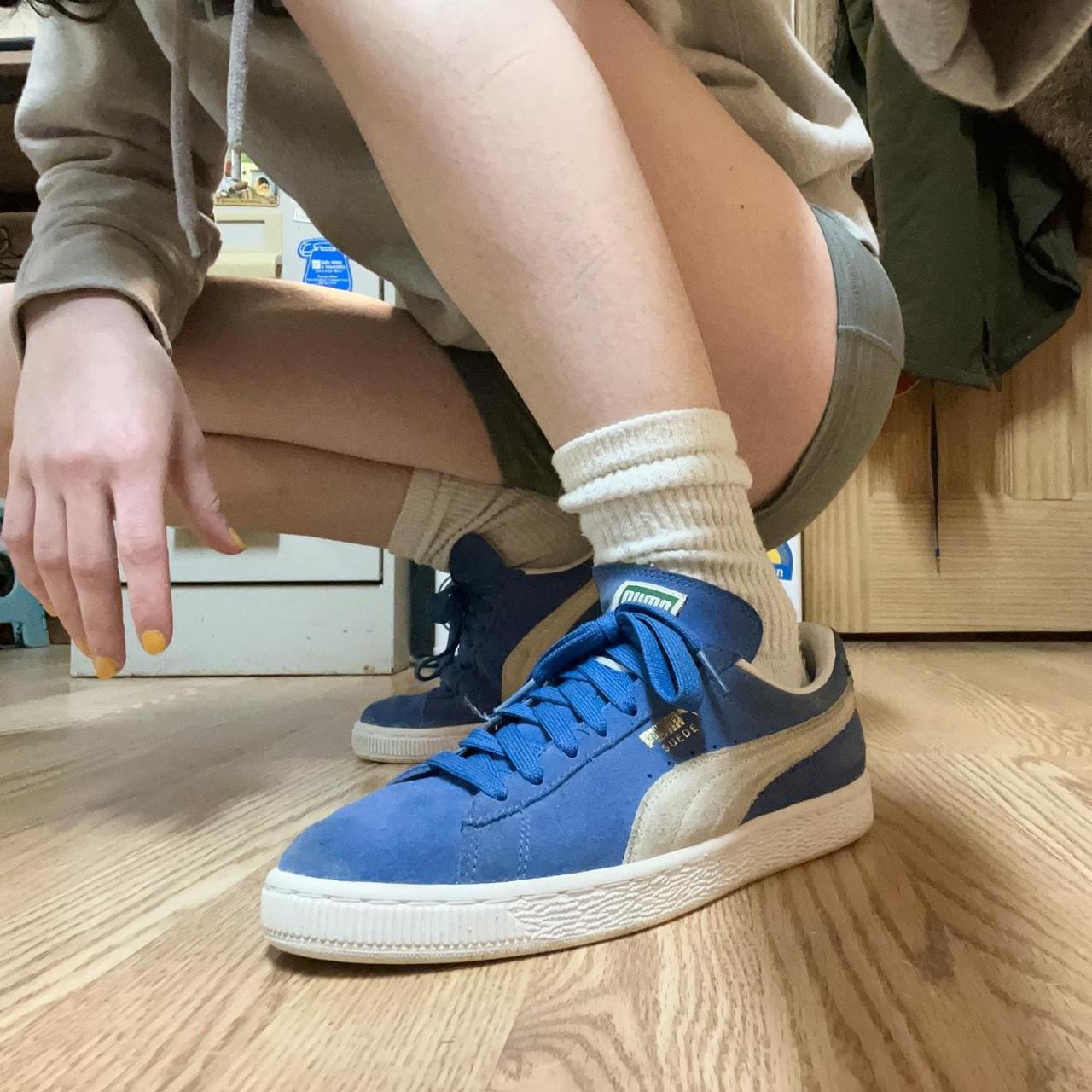 puma suede cyan