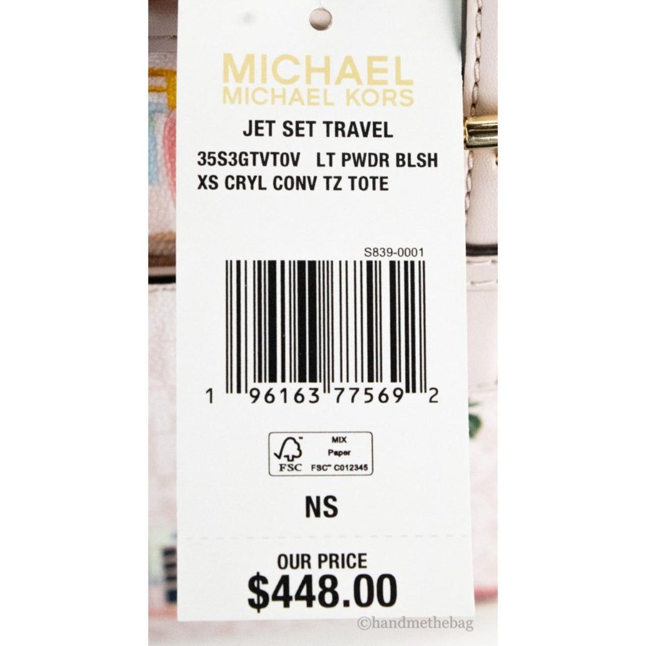 Michael Kors 35S3GTVT0V Jet Set Travel Extra Small Logo Tote Bag IN