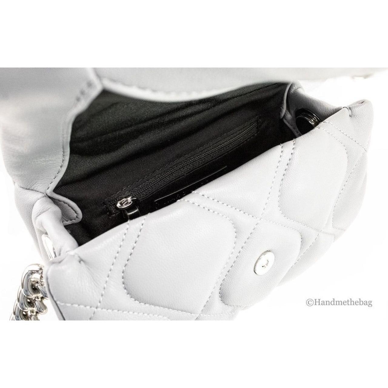 Marc Jacobs Bags | New Marc Jacobs Small Rock Grey Quilted Smooth Leather Shoulder Crossbody Bag | Color: Gray/Silver | Size: S | Handmethebag's