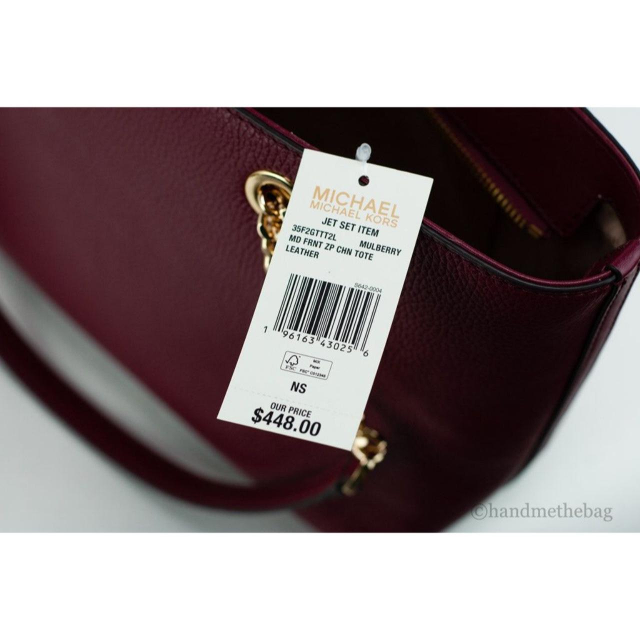 MICHAEL KORS Jet Set Medium Saffiano Leather Top-Zip - Depop