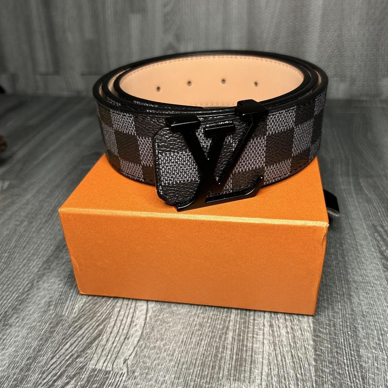 Louis Vuitton Men's Black Belt Depop