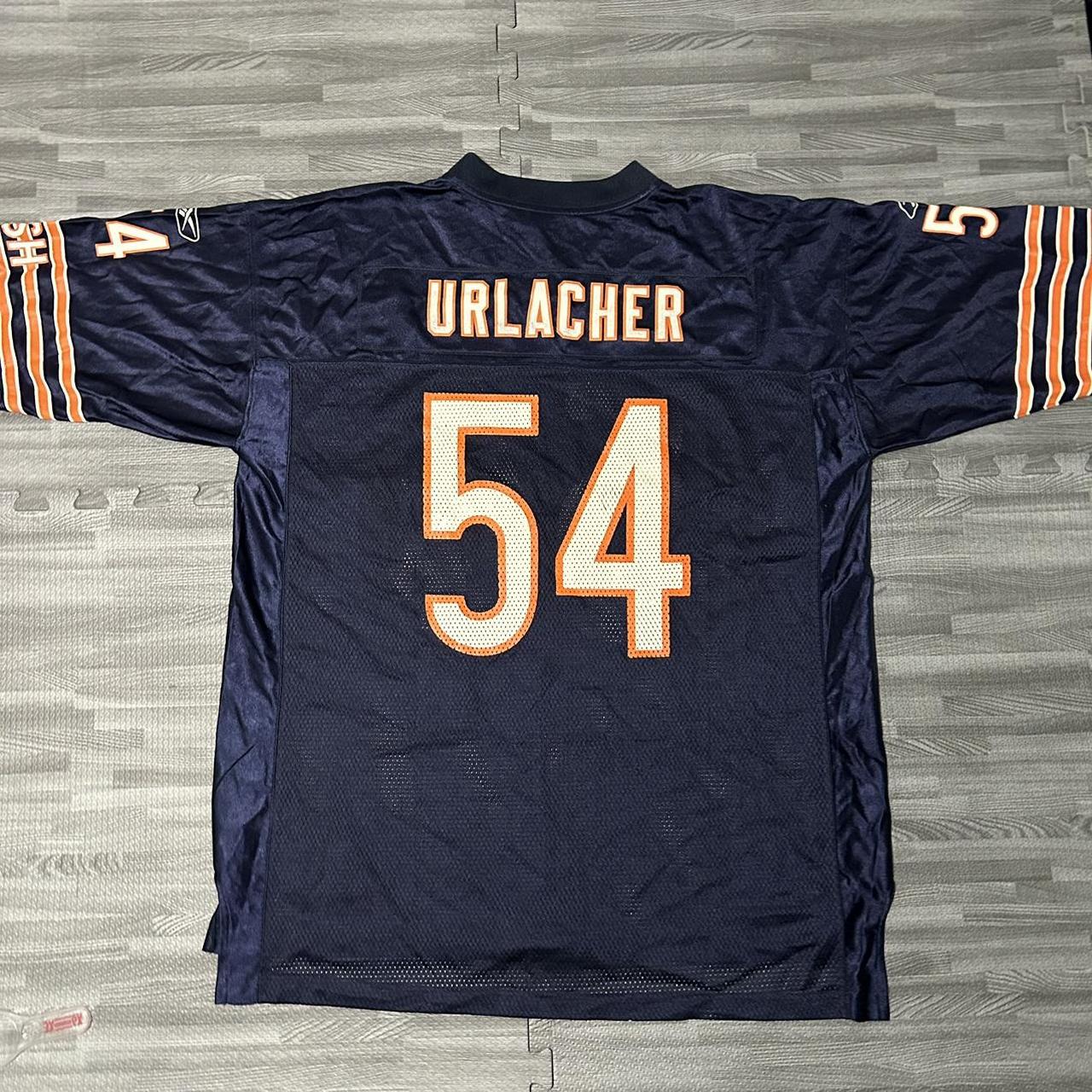 Chicago Bears Brian Urlacher # 54 Mens L Orange Football NFL Jersey Reebok