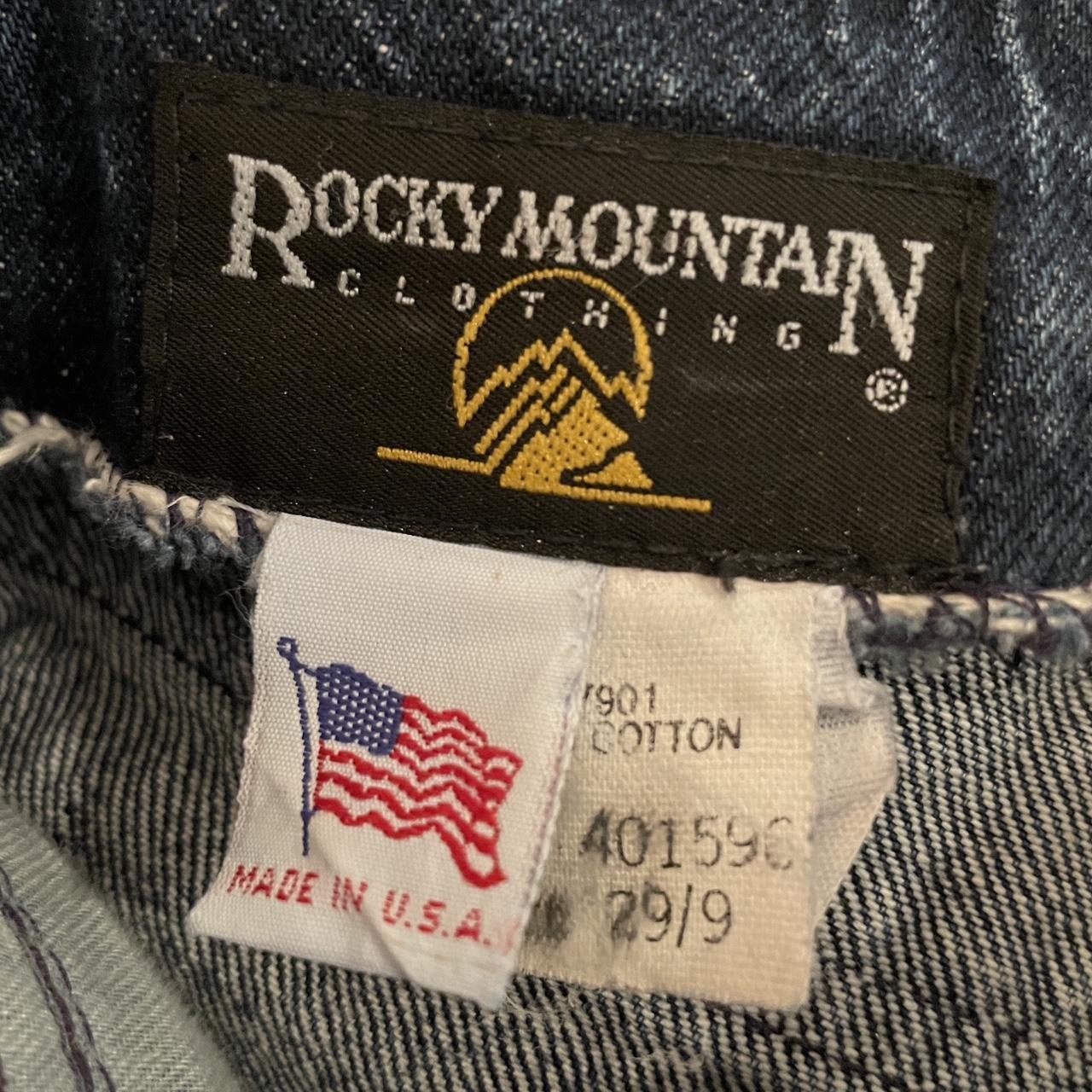 Vintage Rocky Mountain Jeans Size 29/9x36inseam Dark... Depop