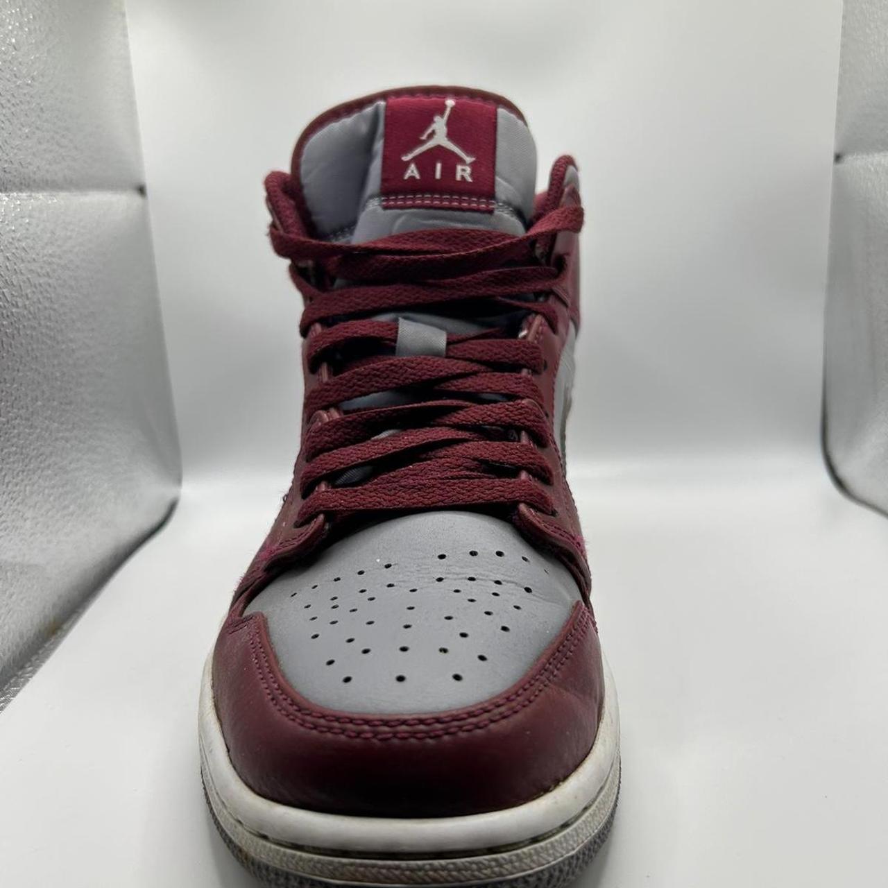 grey maroon jordans