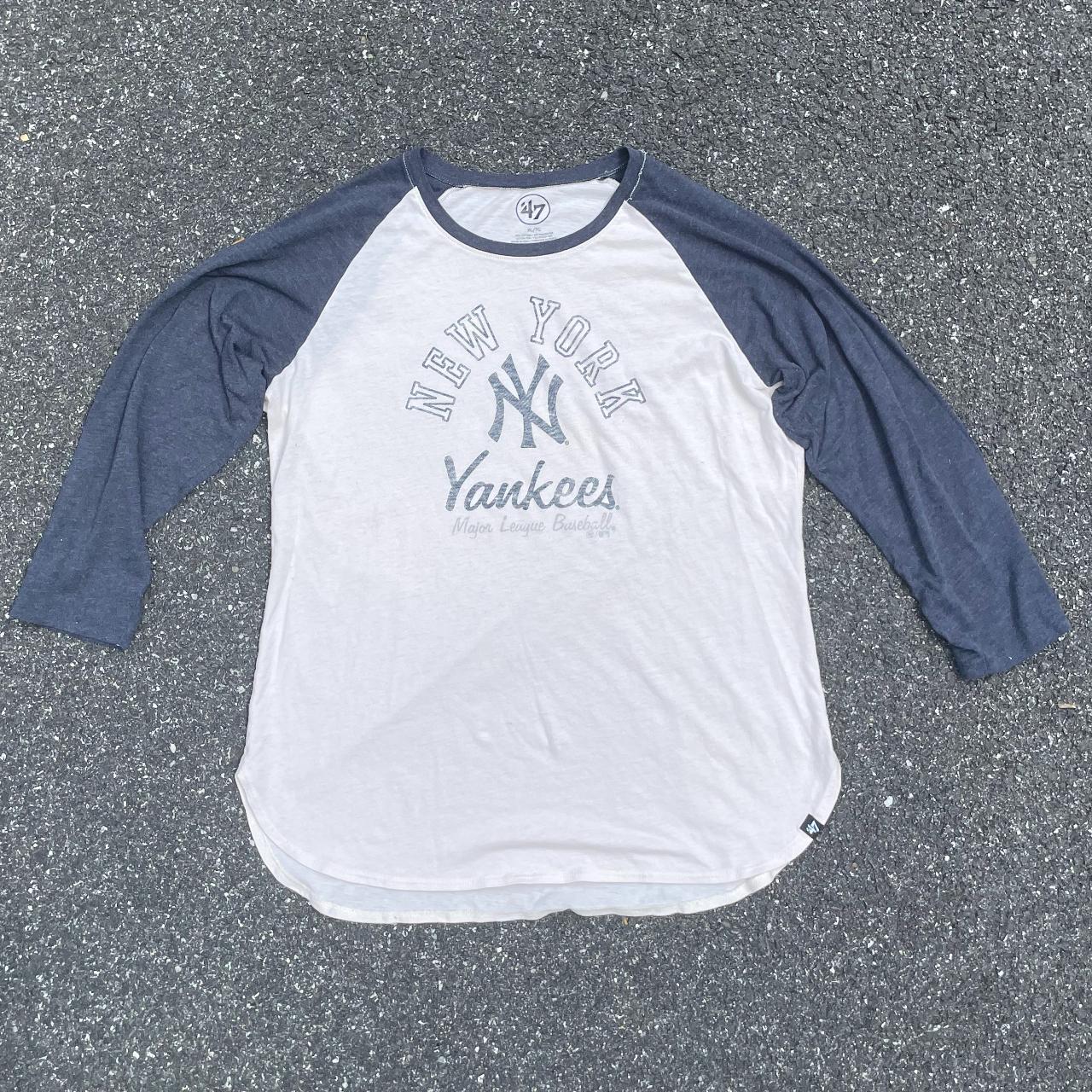 New York Yankees MLB '47 Basic Logo Raglan Long Sleeve T-Shirt