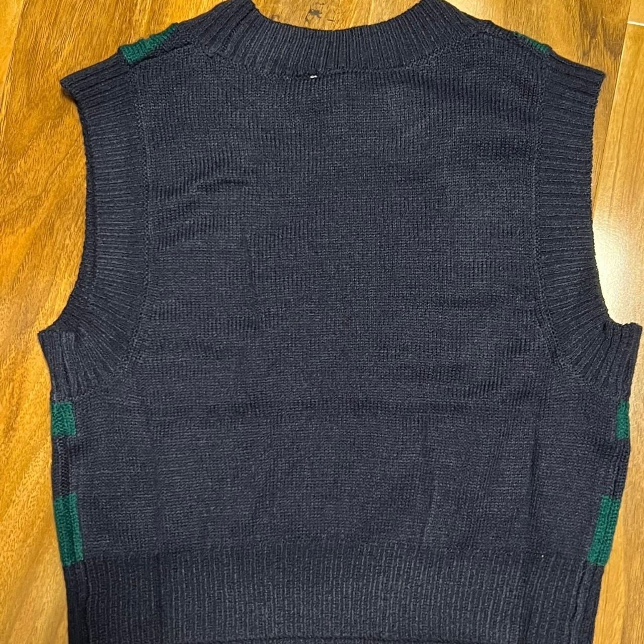 blue and green sweater vest!! message me for... - Depop