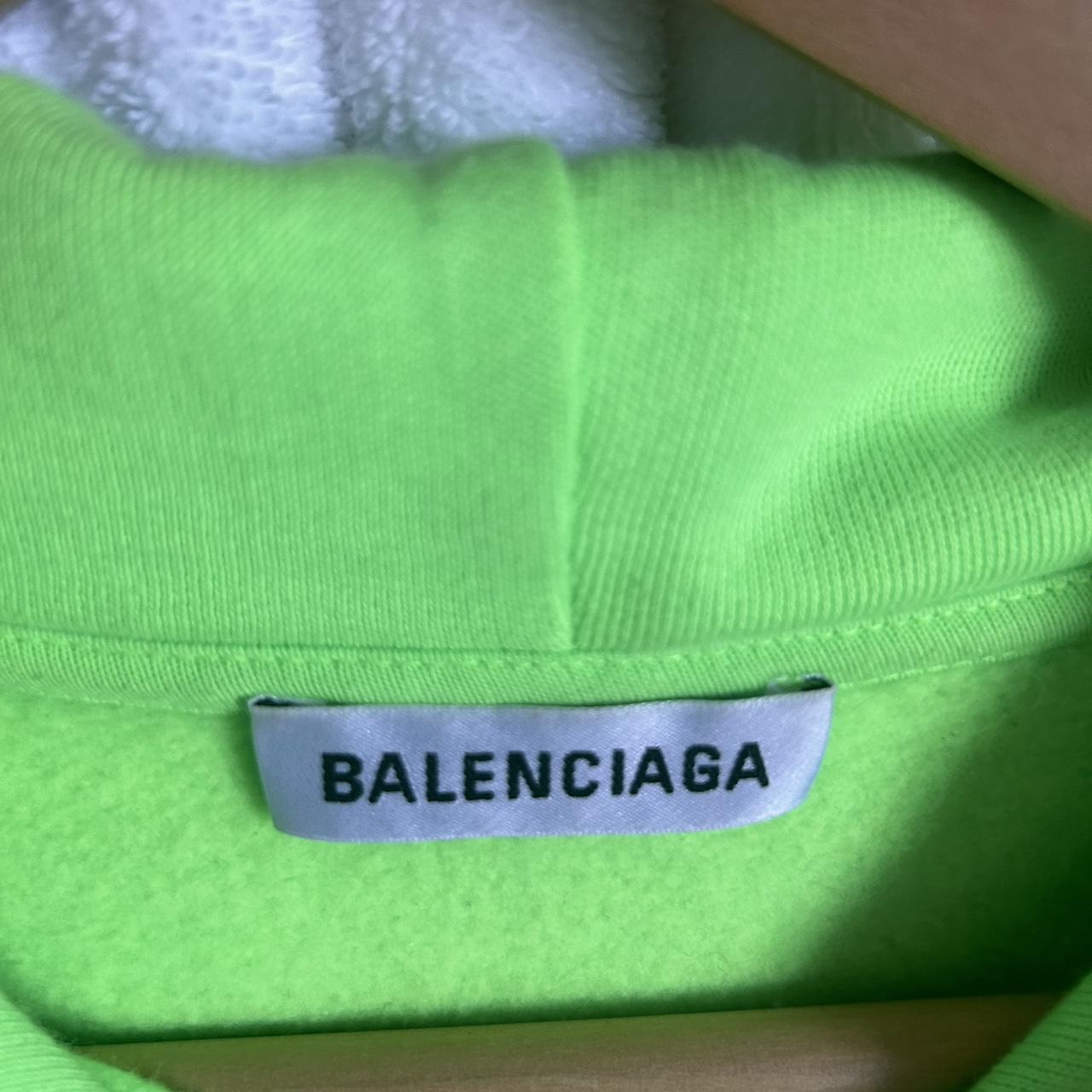 Lime green balenciaga hoodie best sale