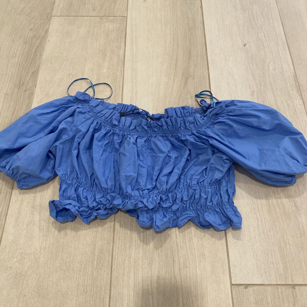 Zara Women's Blue Croptop Depop