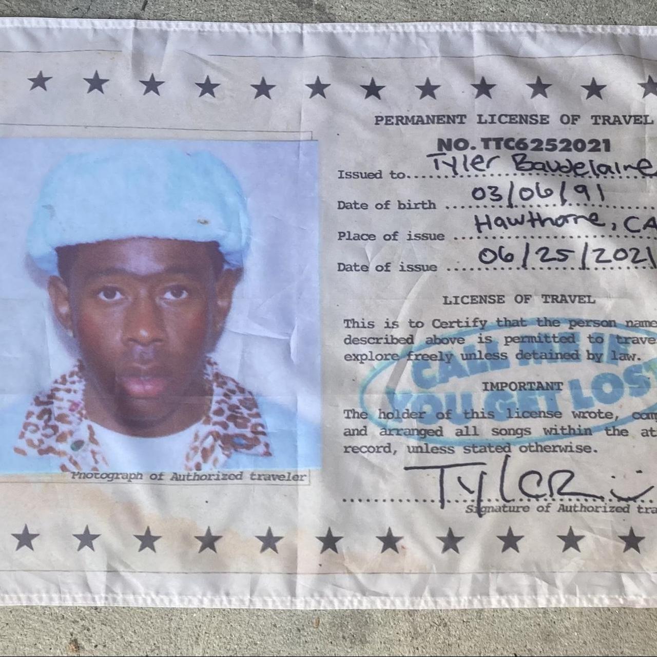 tyler the creator flag call me if you get lost need... - Depop