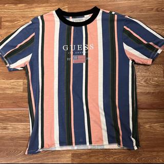 Guess vintage vertical striped T shirt Tagged