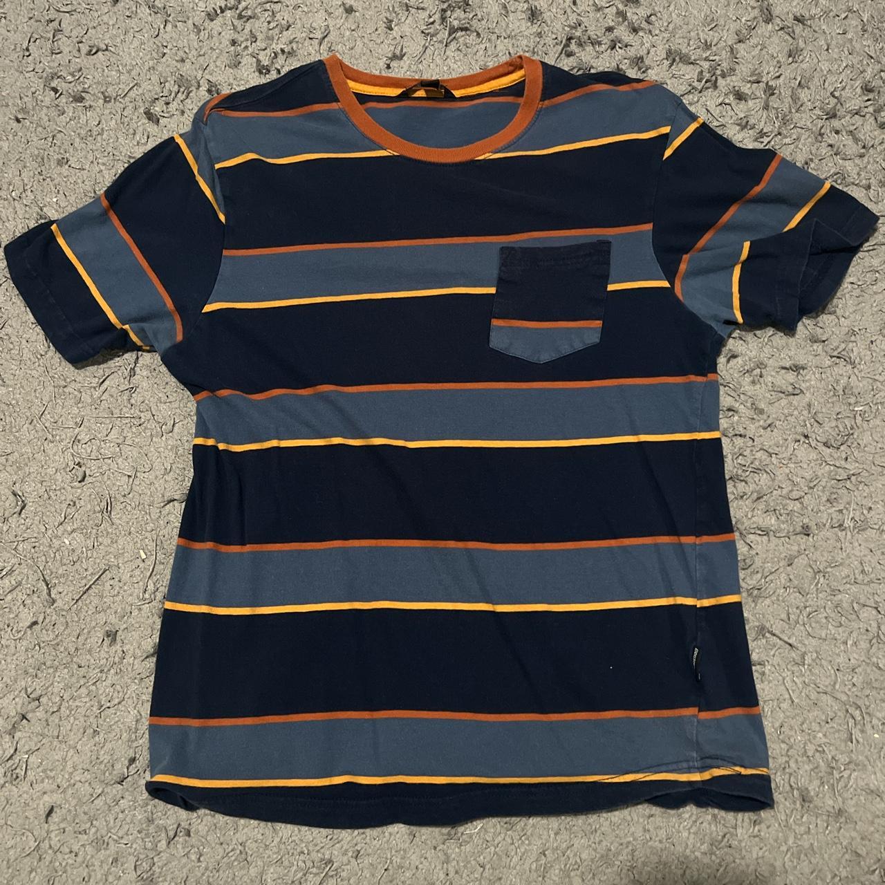 Distortion Striped T shirt size large in great... - Depop