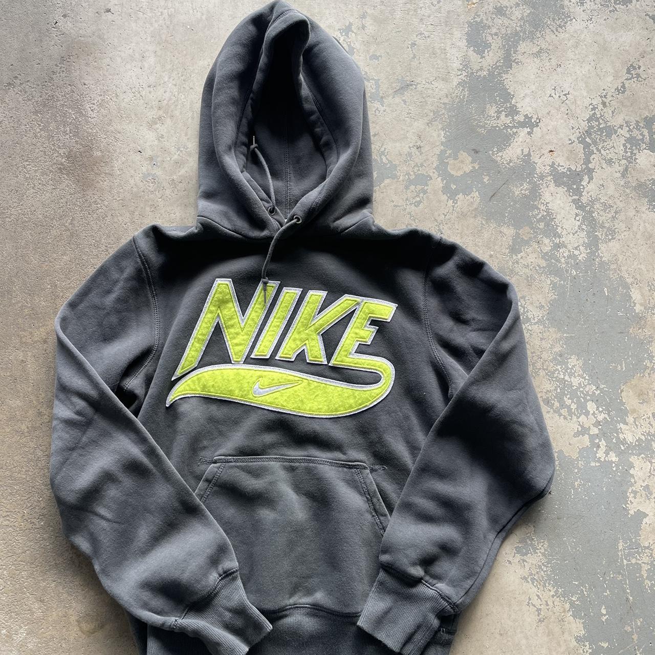 grey nike spellout sweatshirt