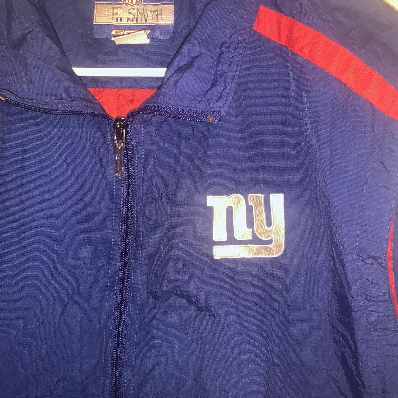 Vintage Reebok NY Giants Button UP Polo Shirt Team - Depop