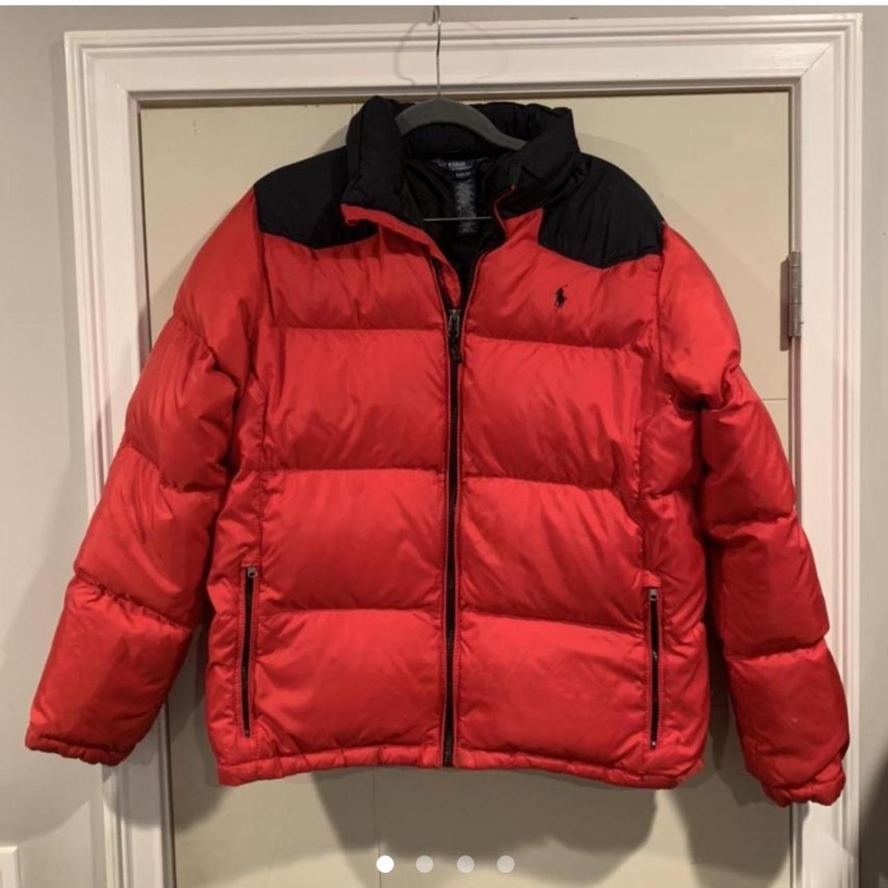 Polo Ralph Lauren Men's Red and Black Jacket | Depop