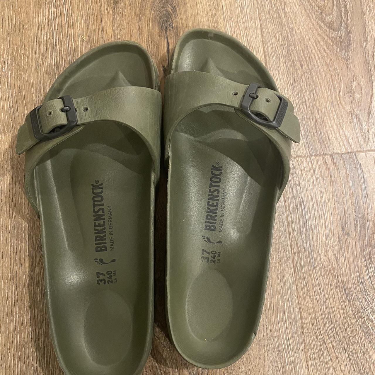 Birkenstock army green discount plastic