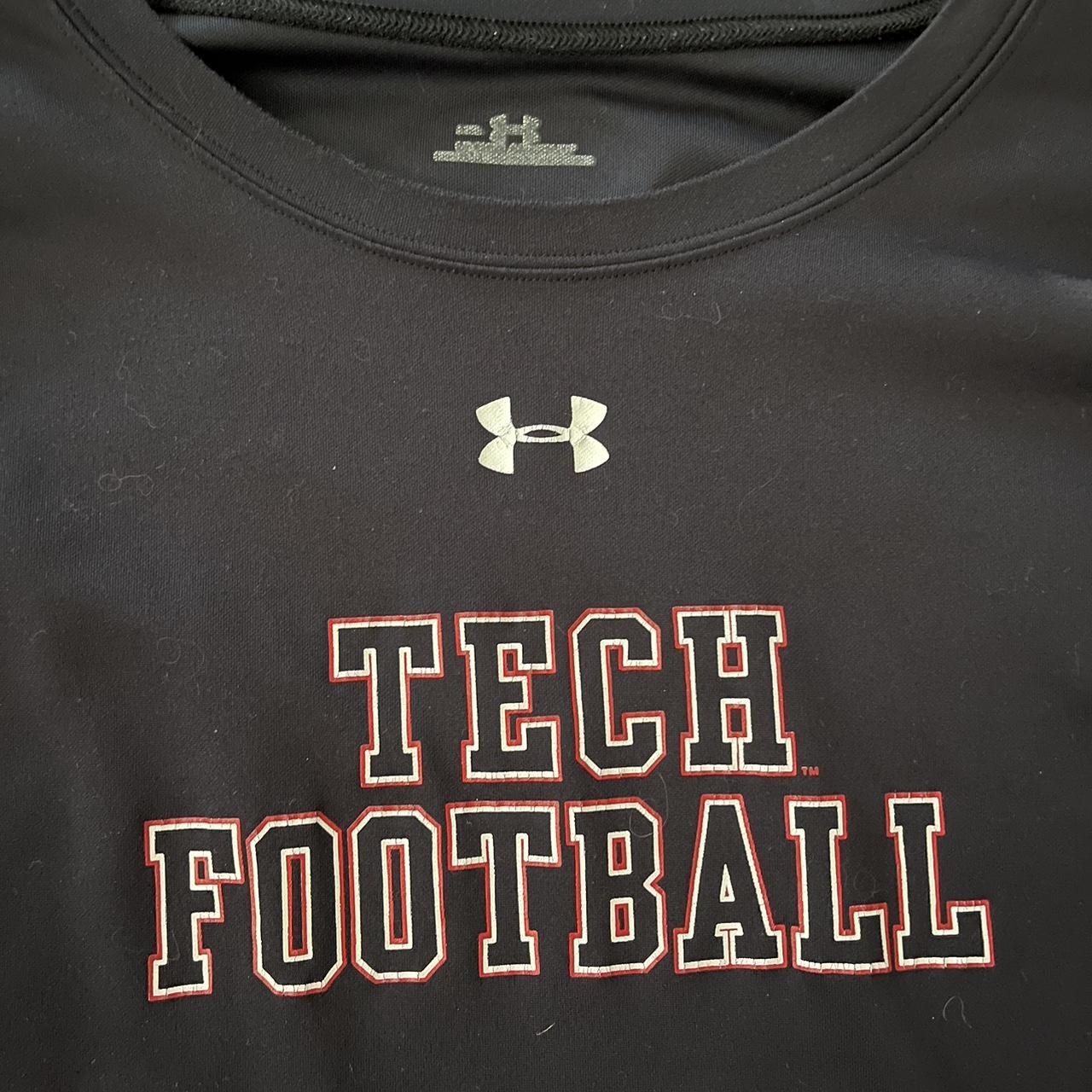 Texas Tech Under Armour Football tags are faded size... Depop