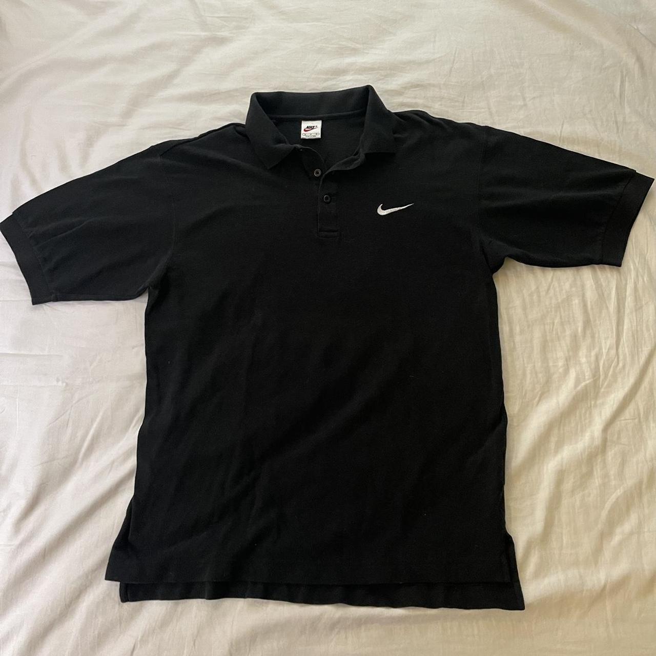 Nike Men's Black And White Polo-shirts 