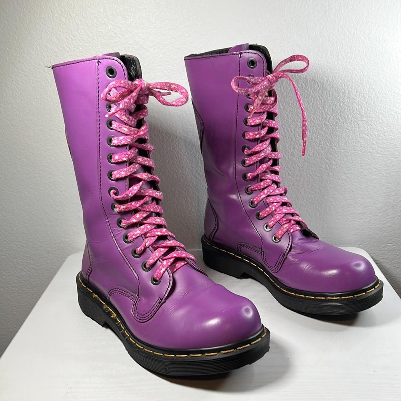 purple dr martens size 7