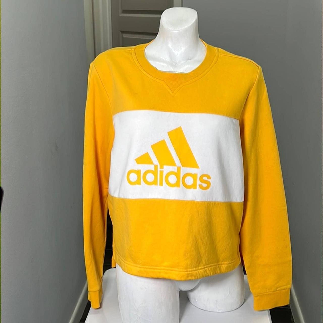 Yellow adidas crewneck discount sweatshirt