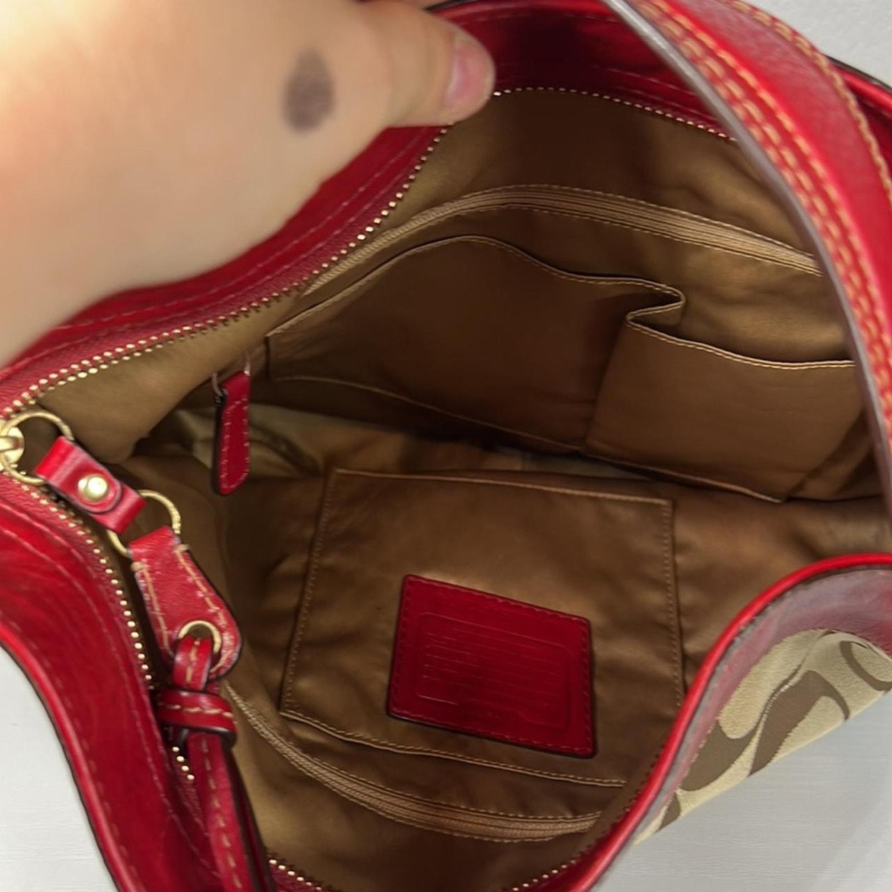 Coach F12674 Zoe Signature C Brown Khaki Jacquard | Depop
